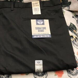 Dockers Black Signature Khaki Pants Big & Tall Classic Fit